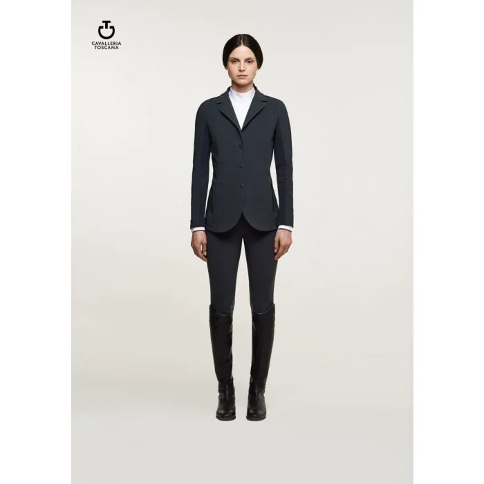 Cavalleria Toscana Technical Knit Zip Dames Rijjas Navy