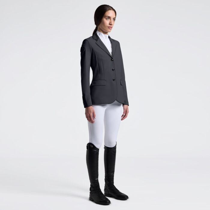 Cavalleria Toscana Dames Wedstrijdjasje Perforated With Buttons -Charcoal