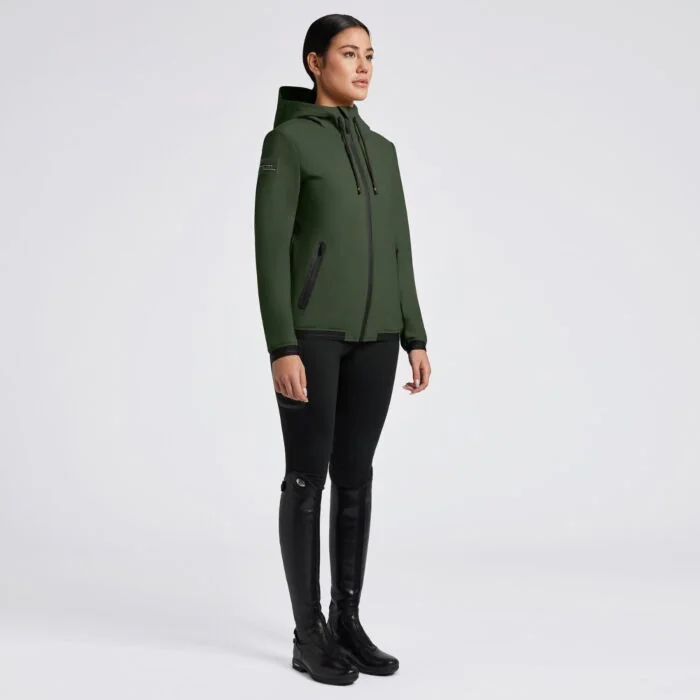 Cavalleria Toscana Women's Thermal Hooded Softshell Jacket - Forest Green
