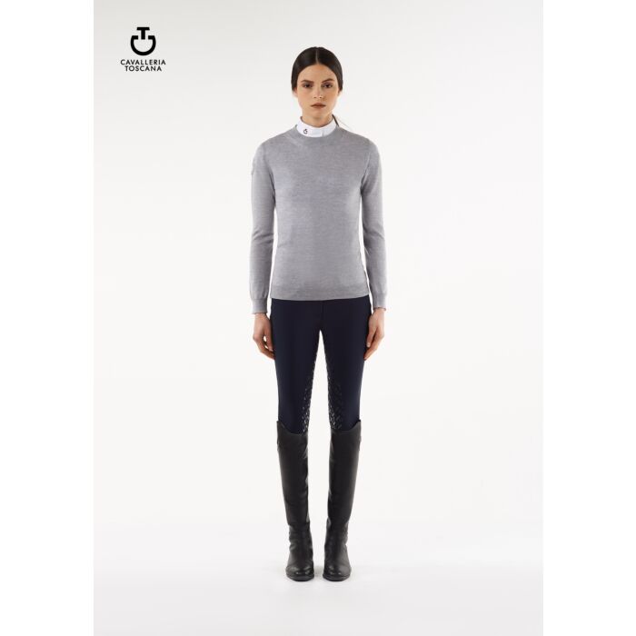 Cavalleria Toscana Tech Wool Fully Fashioned Crew Neck Sweater Dames 