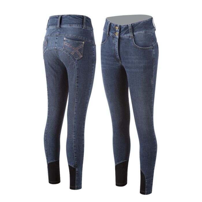 Animo Dames Jeans Rijbroek Nilly full Grip