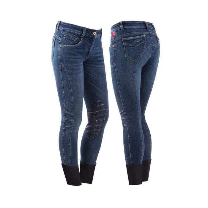 Animo Dames Jeans Rijbroek Nolf Knie Grip