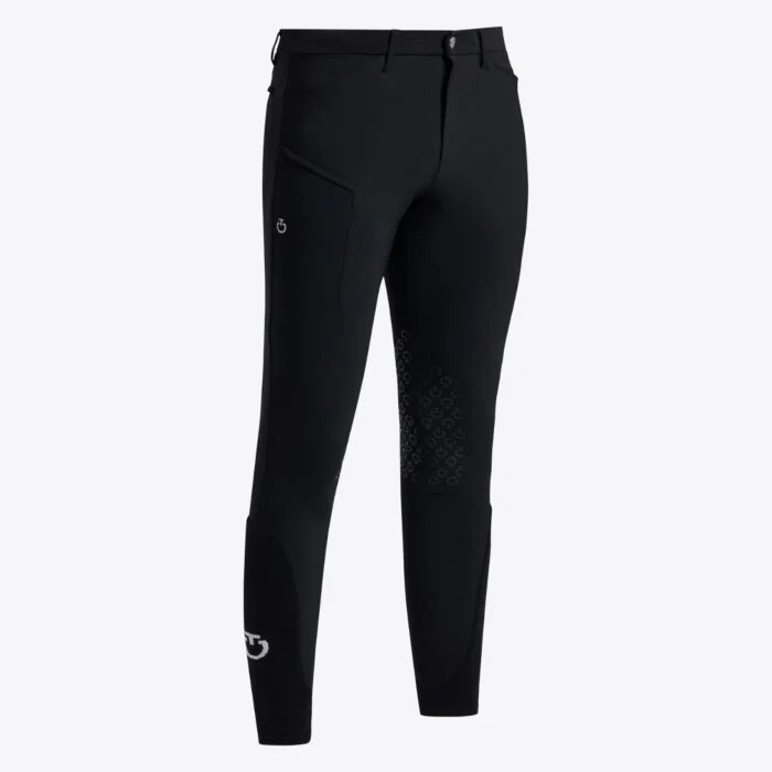 Cavalleria Toscana Men's Jumping Breeches with Knee Grip - Black