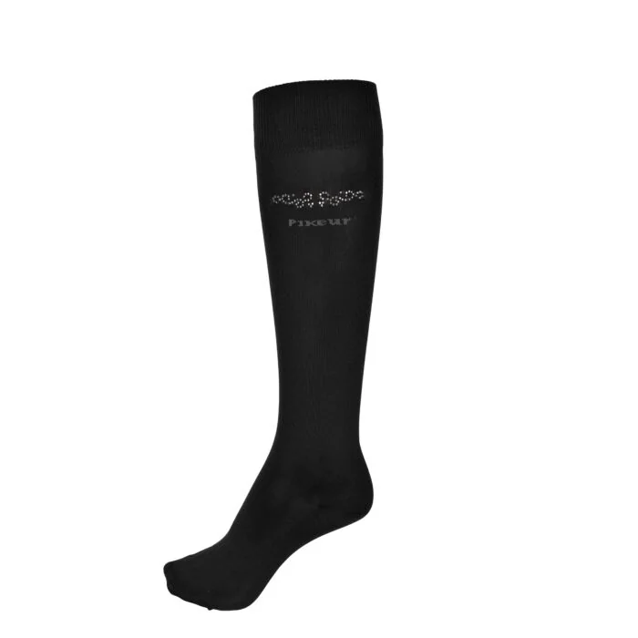 Pikeur Kniekousen Black Studs Zilver