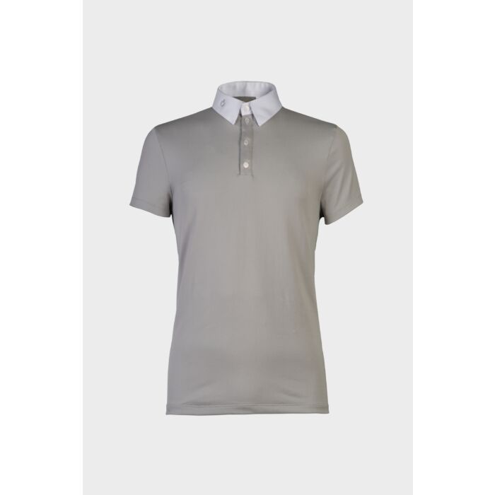 Cavalleria Toscana Effect Jersey IL Technical Piquet Polo Heren WIT