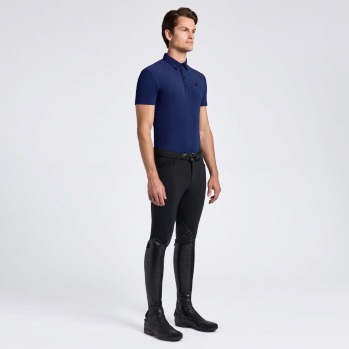 Cavalleria Toscana Heren Technical Training Polo S/S - Royal Blue