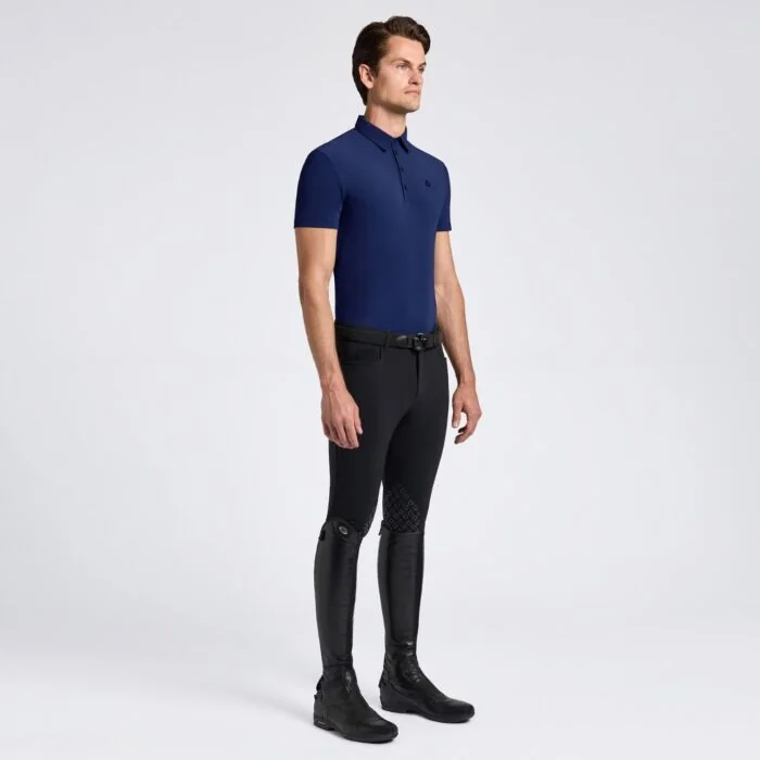 Cavalleria Toscana Heren Technical Training Polo S/S - Royal Blue