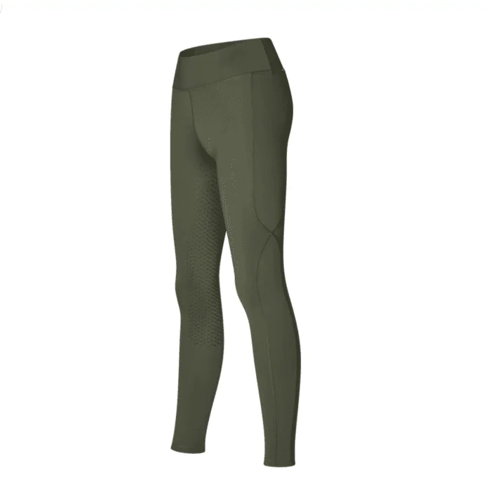 Kingsland KLVera Ladies Full Grip Tights - Green Beetle