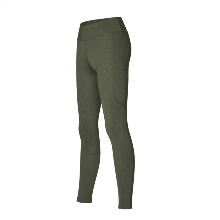 Kingsland KLVera Girls Full Grip Tights - Green Beetle