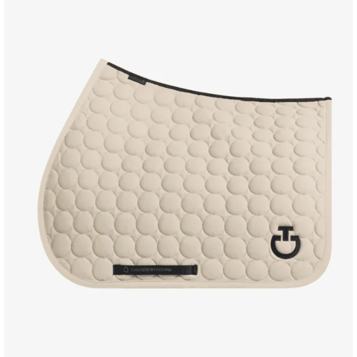 Cavalleria Toscana Jumping zadeldek with Circle Quilting - Beige / Beige