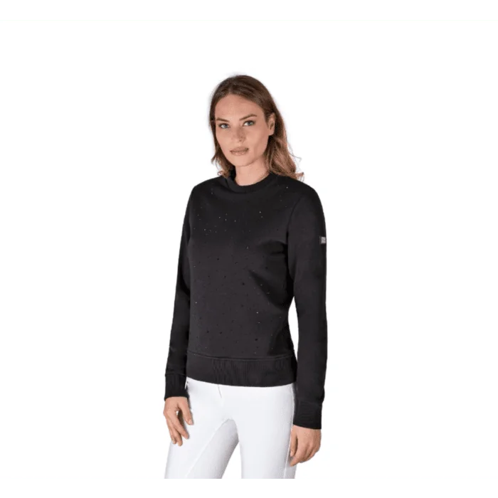 Equiline Dames SweatShirt Gotteng Strass Black