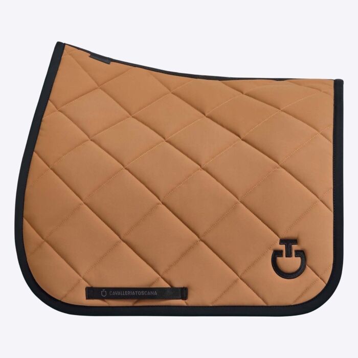 Cavalleria Toscana zadeldek with Diamond Quilting -Camel / Black