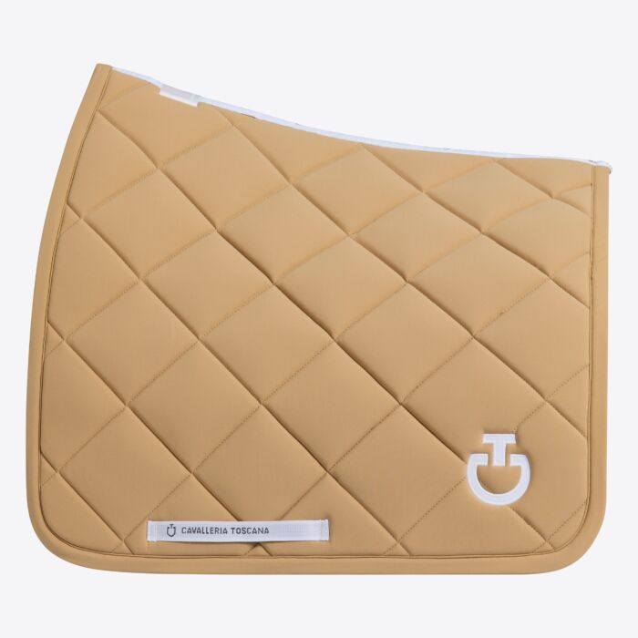 Cavalleria Toscana Saddle Pad with Diamond Quilting - Tan