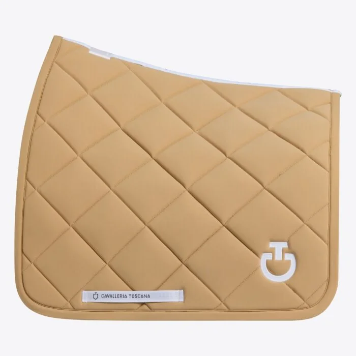 Cavalleria Toscana Saddle Pad with Diamond Quilting - Tan