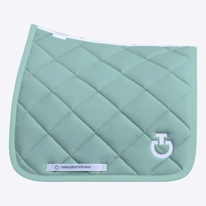 Cavalleria Toscana Saddle Pad with Diamond Quilting - Light Teal Green