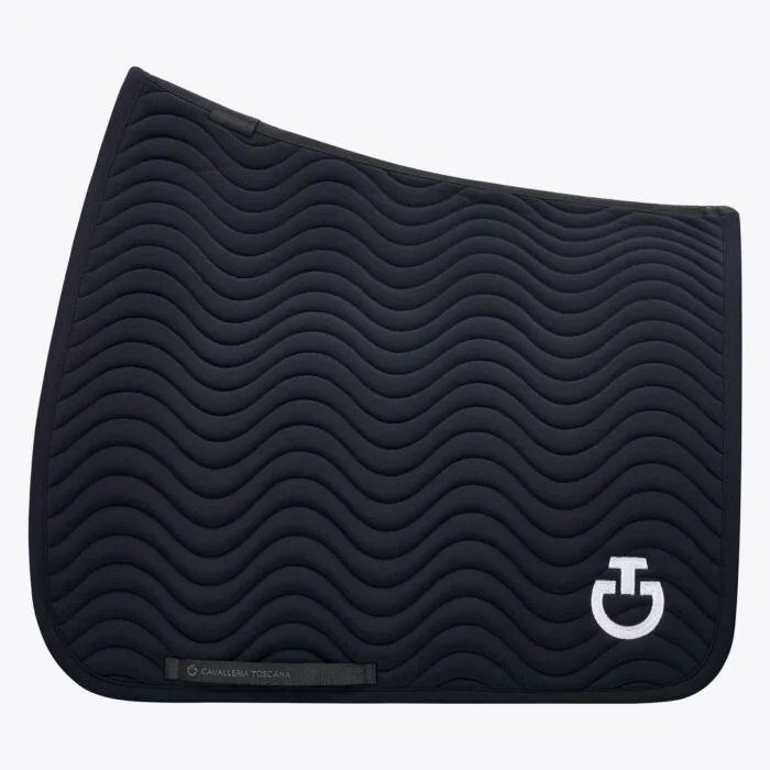 Cavalleria Toscana Quilted Cotton Jump Saddle Pad Zwart