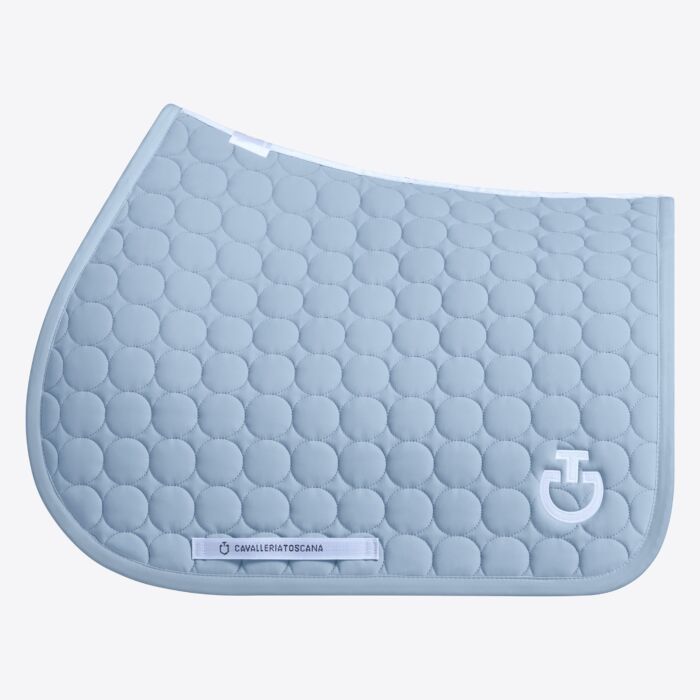 Cavalleria Toscana Jumping zadeldek with Circle Quilted - Blue Fog - PONY