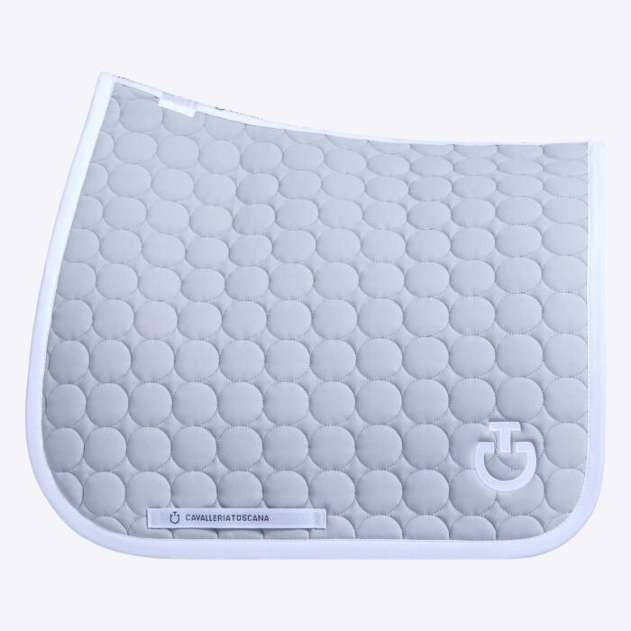 Cavalleria Toscana Jumping zadeldek with Circle Quilting - light grey/white