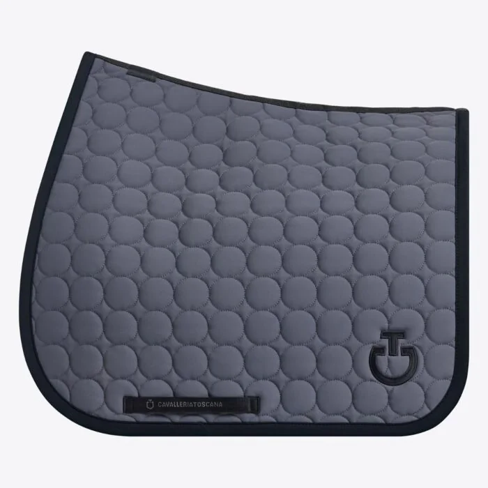 Cavalleria Toscana Jumping zadeldek with Circle Quilting - anthracite grey/black