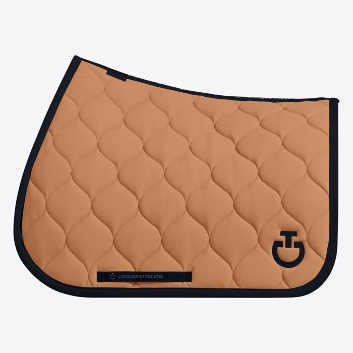 Cavalleria Toscana Jumping Saddle Pad with Circular Quilting - Camel / Black