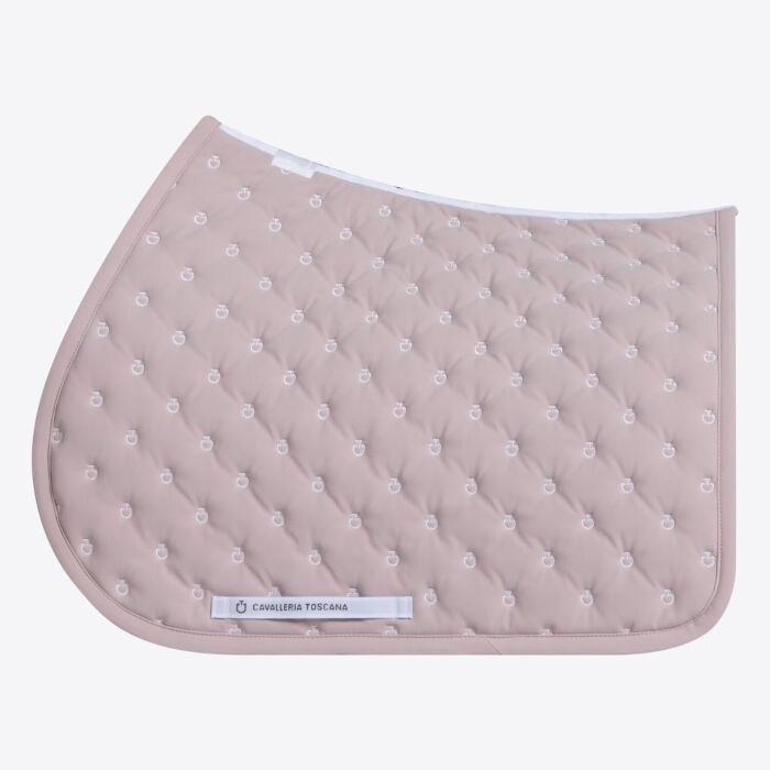 Cavalleria Toscana Jumping Saddle Pad with Quilted Design and Micro Logo - Violet Ice