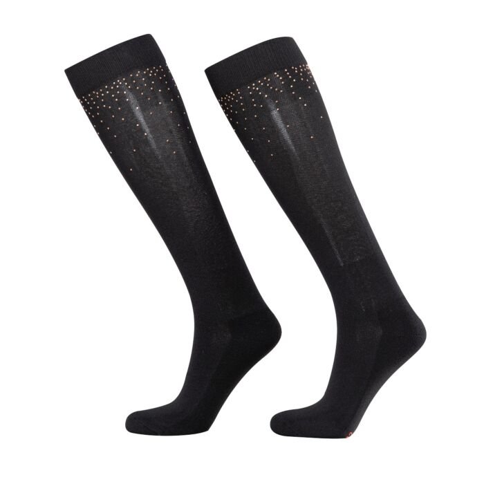 Equiline Kniekousen Strass Rose Gold 